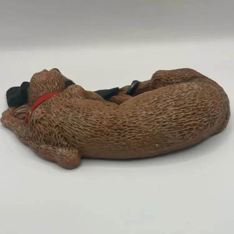 Lazy Hound Dog, Ceramic Hobbyist Figurine, +6” Long
