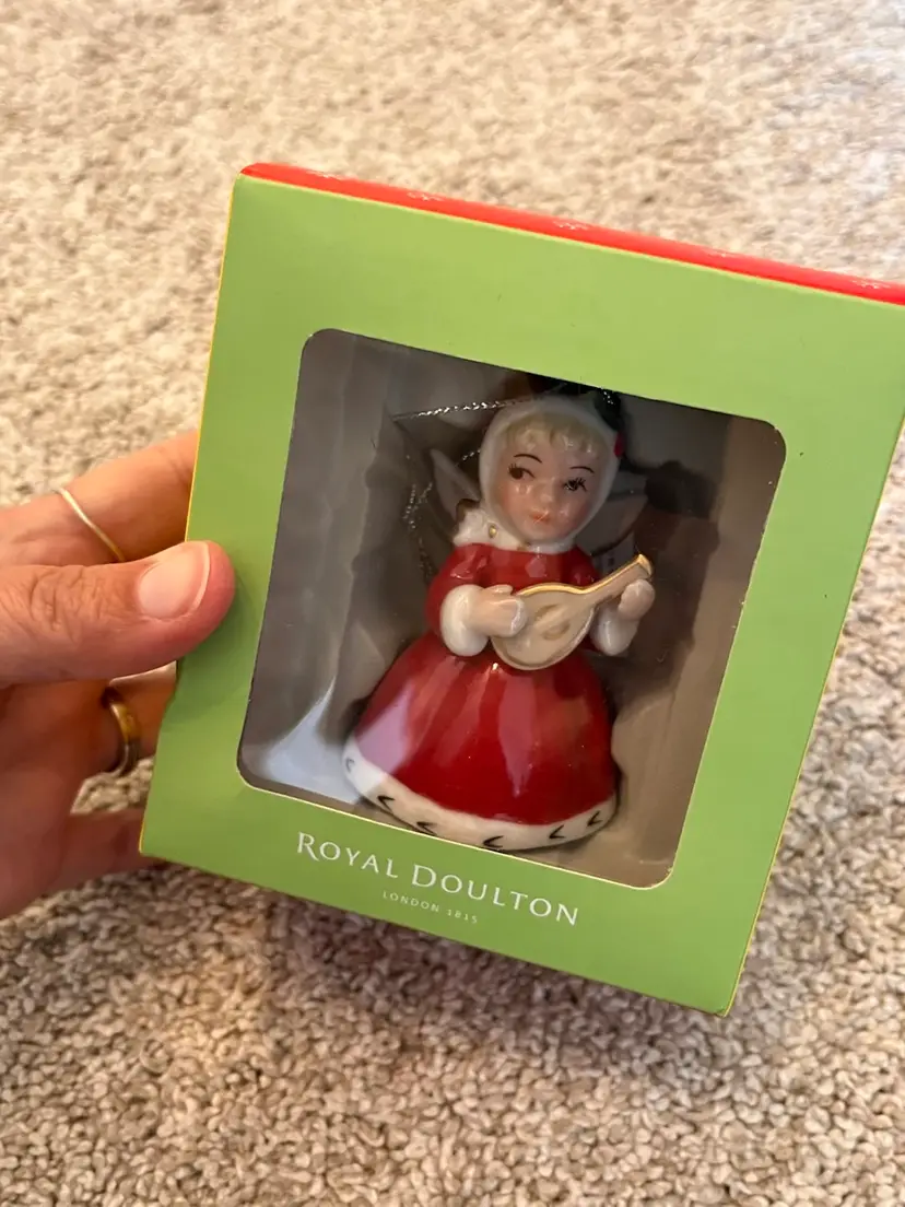 ROYAL DOULTON, ENGLAND NOSTALGIC CHRISTMAS ANGEL ORNAMENT