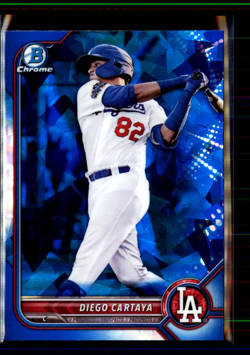 Diego Cartaya 2022 Bowman Chrome Sapphire #BCP-103 - Los Angeles Dodgers - (151-31)