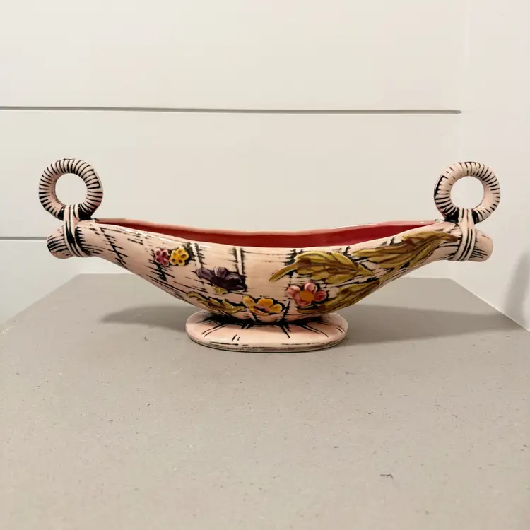 Hull Pottery Blossom Flite Console Bowl Model T10