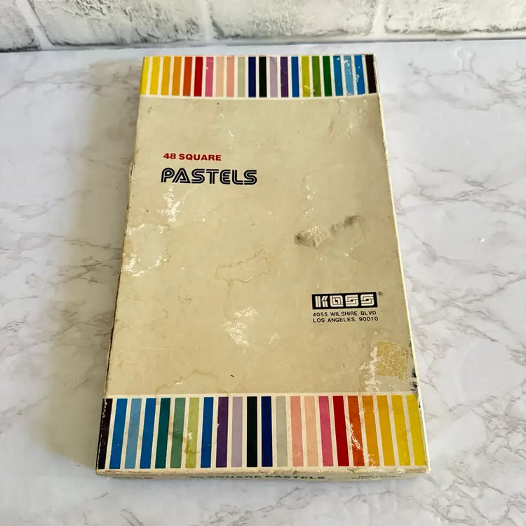 Vintage Koss 48 Square Pastels Set Unused in Original Box Made in Korea