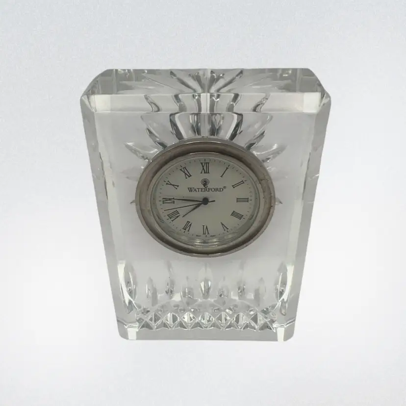 Waterford Lismore Crystal Desk Clock, 4x3”