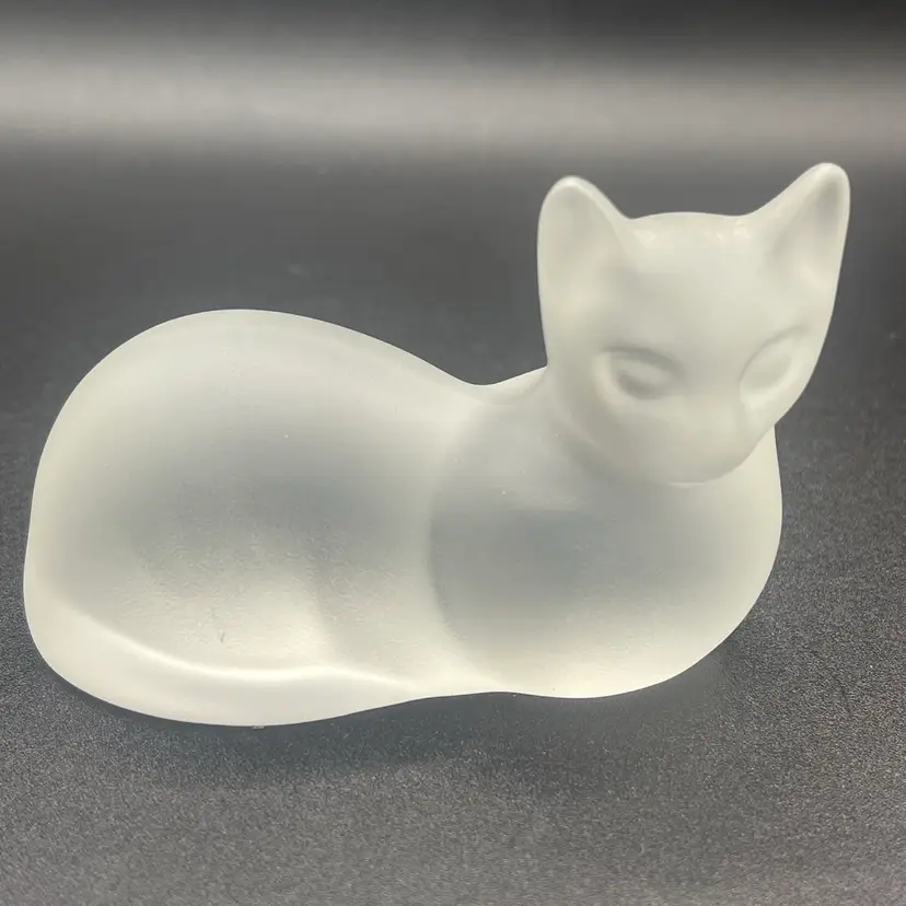 Vintage, Frosted Crystal Lenox Cat Figurine