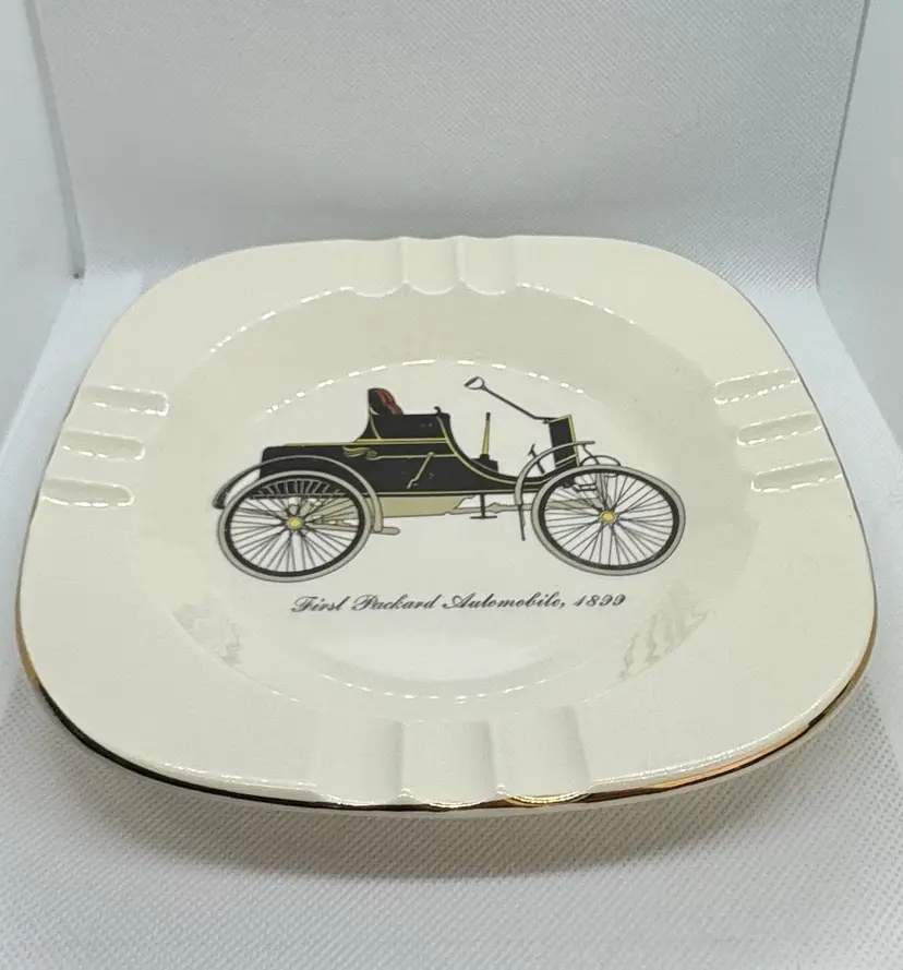 Vintage Homer Laughlin “First Packard Automobile” Ashtray