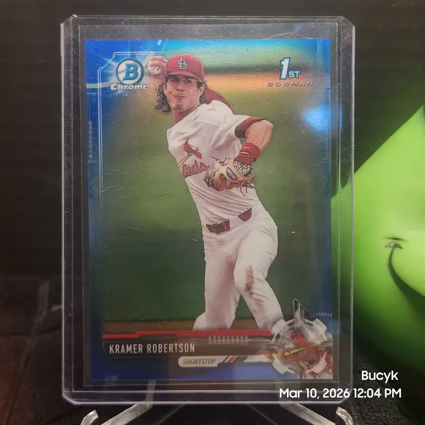 2017 Bowman Draft Chrome Blue - Kramer Robertson St. Louis Cardinals 13/150