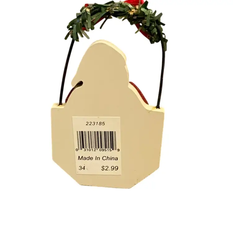 Wooden Santa “Believe In The Magic “ Ornament