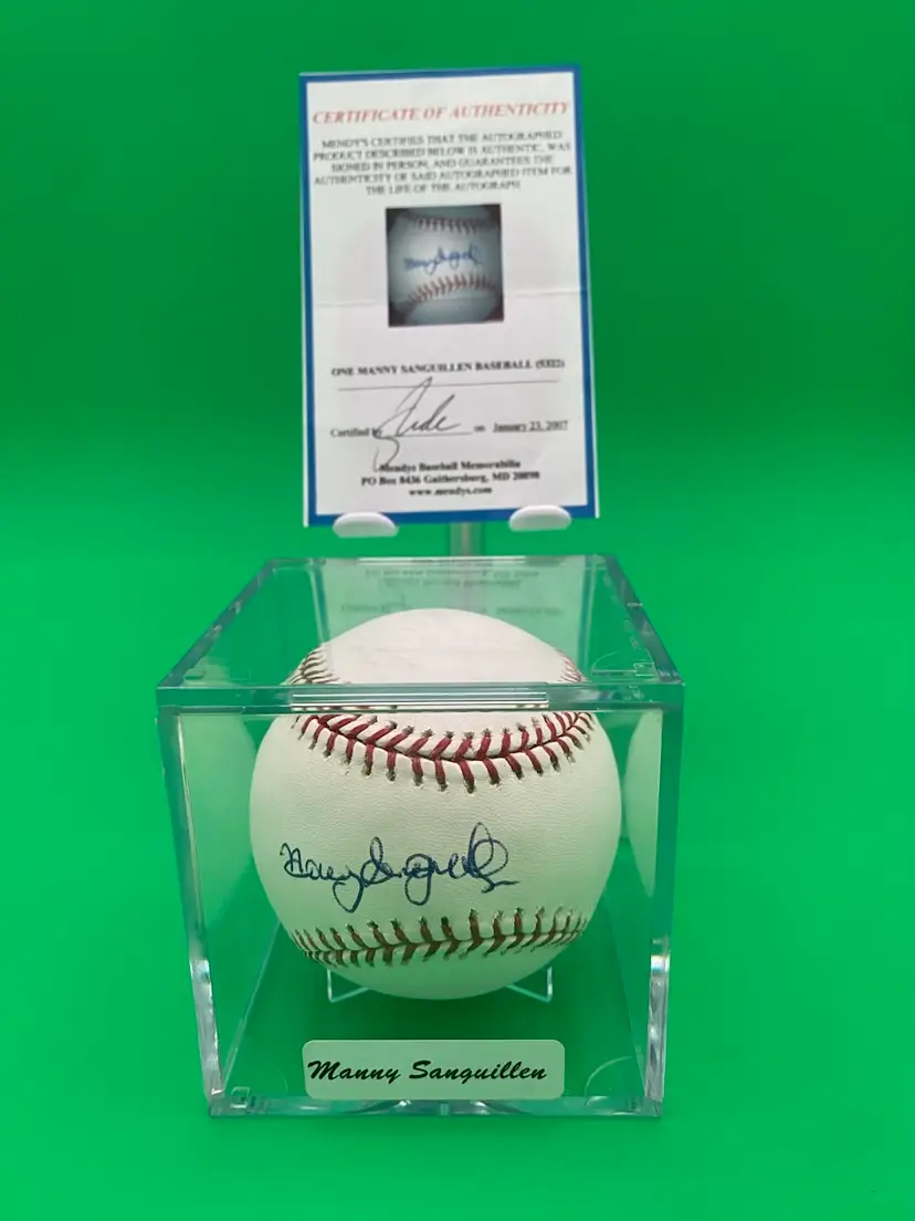 Manny Sanguillen Autographed Rawlings Major League Baseball w/ COA & Case