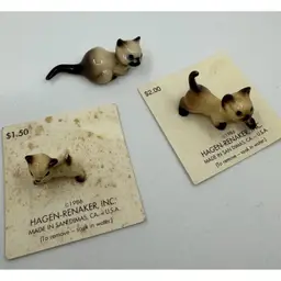 Set Of 3 Hagen Renaker Siamese Kittens