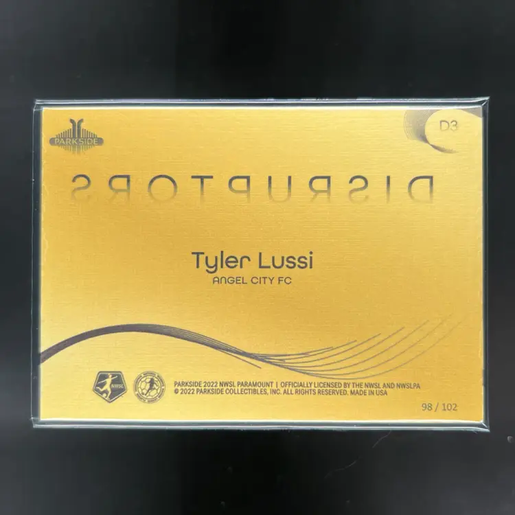 Tyler Lussi 2022 NWSL Parkside Paramount Disruptors /102 Soccer Card