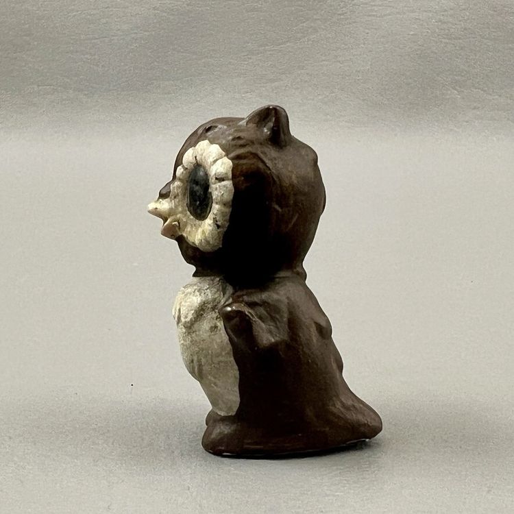 Vintage Hand Painted Owl Mini Figurine 1.5" Miniature