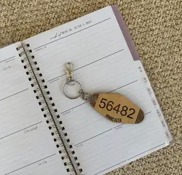 Zipcode (vintage inspired) Motel Keychain