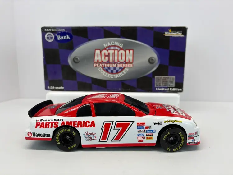 Darrell Waltrip # 17 Race Car Bank 1:24 Scale
