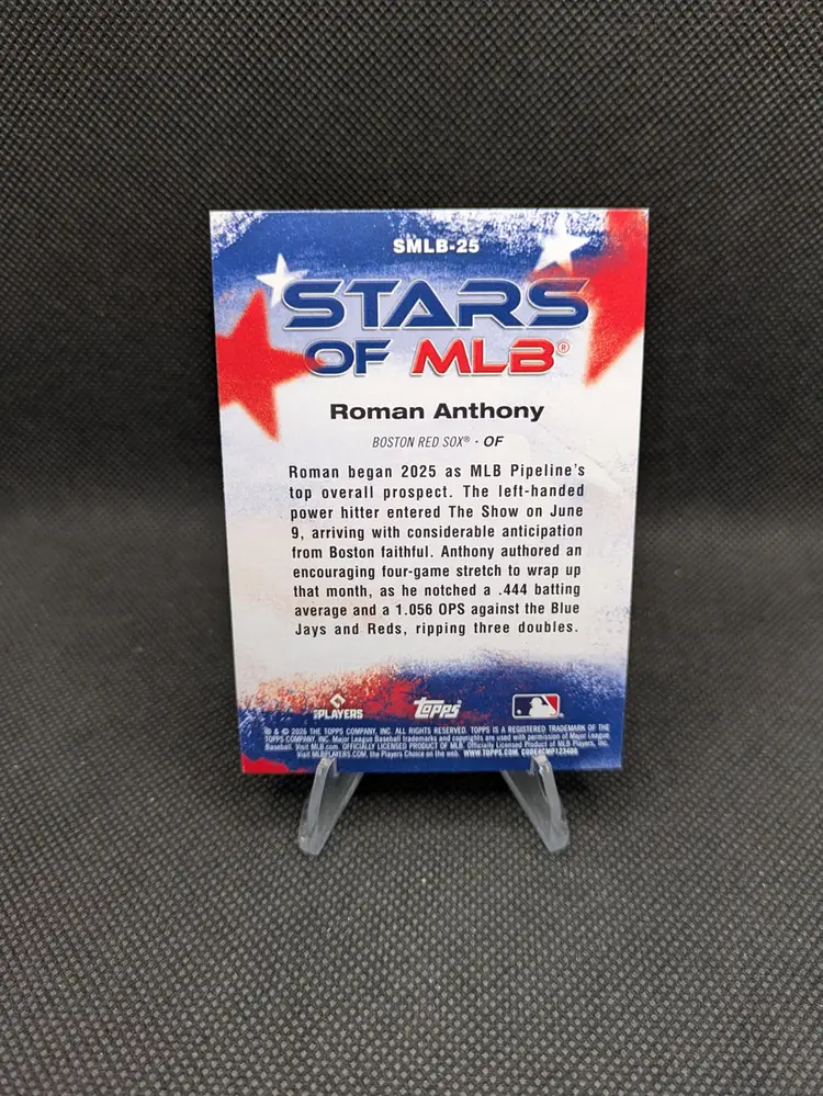 Roman Anthony 2026 Topps Stars Of The MLB Rookie Card (RC) #TOG-9 - Boston Red Sox