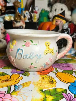 Vintage Pastel Cute Nursery Cup Planter