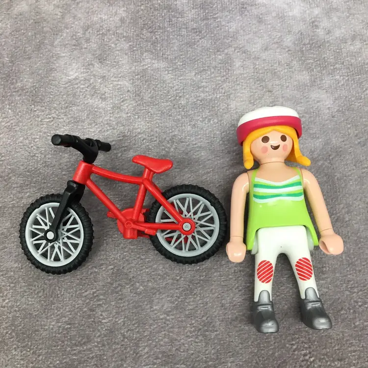 Playmobil Female Bike/Bicycle Rider- No Stand