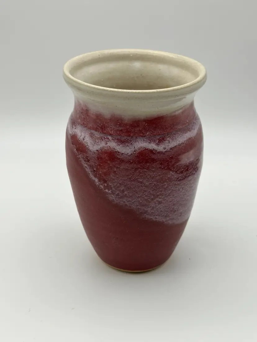 Studio Art Pottery Vase Anita Morgan - Seagrove, North Carolina Pottery 1996