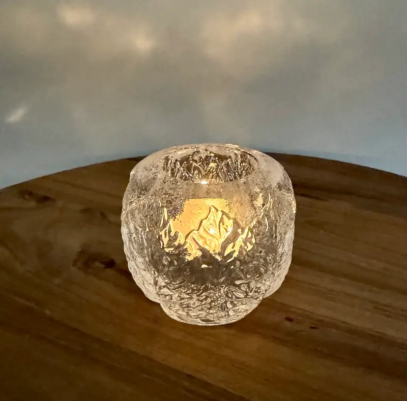 Vintage Crystal Votive/ Tea Light Candle Holder