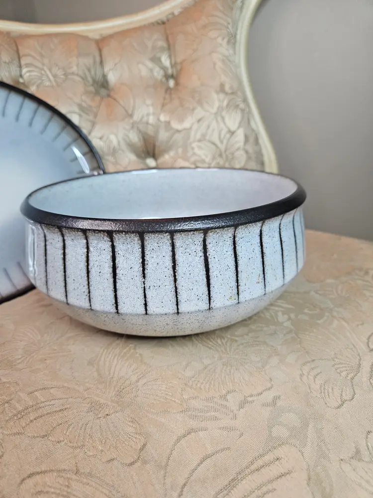 Vintage Denby Studio Bowl And Oval Plate Set Made In England