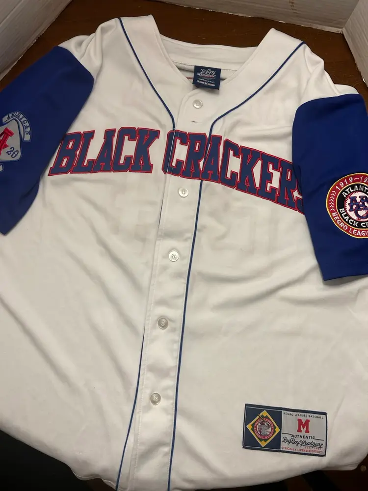 Big Boy headgear NLBM Atlanta Black Crackers in White Size M Baseball