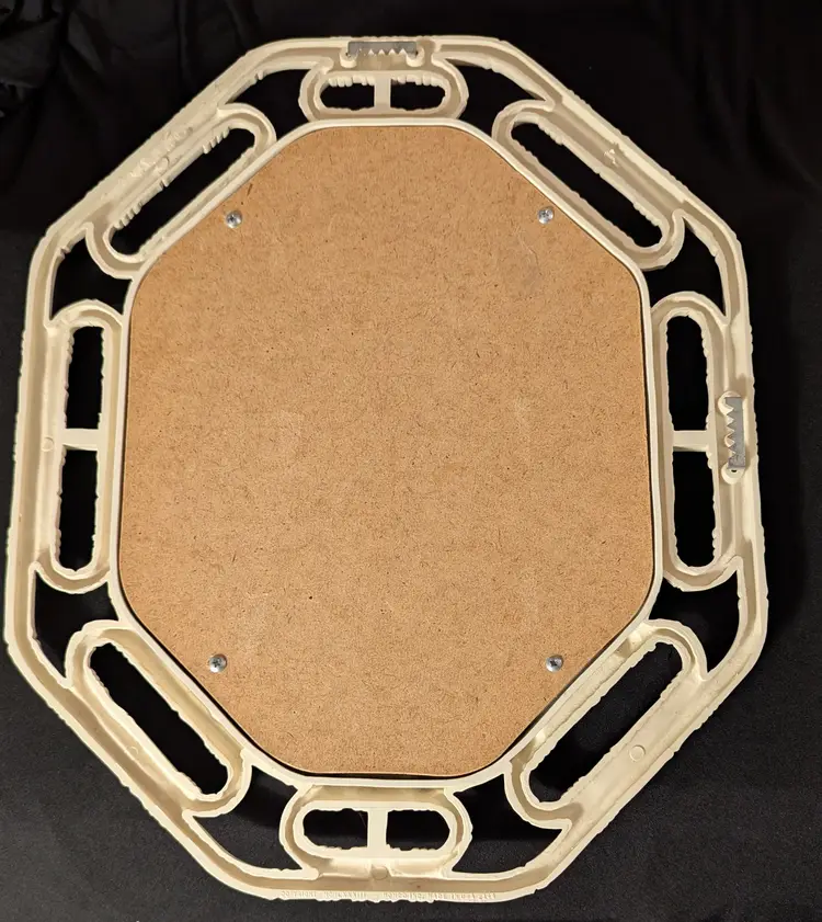 1983 Homco White Resin Bamboo Mirror