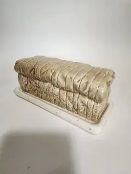 Bread Shaped Butter Dish Ceramic