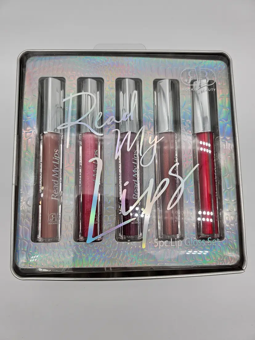 New Sealed Read My Lips Target Beauty 5 Piece Lip Gloss Tin Set