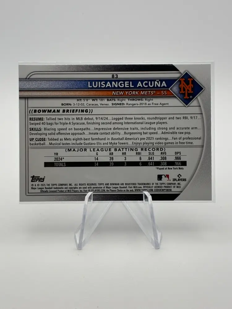 2025 Bowman Luisangel Acuna Rookie