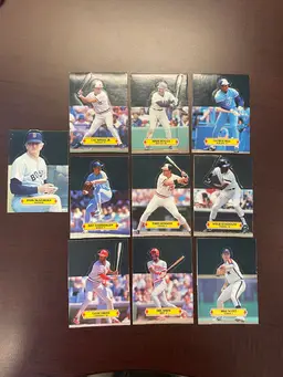 Lot Of 10 1987 Donruss/Leaf All-Star Foldouts