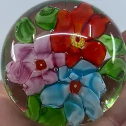 Floral Vintage Paperweight 2”