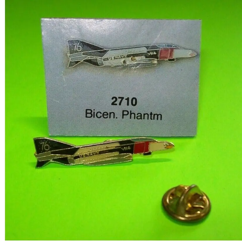 Bicentennial Phantom Enamel Badge Pinback Aviation Airplane VX-4 Navy Plane 2710