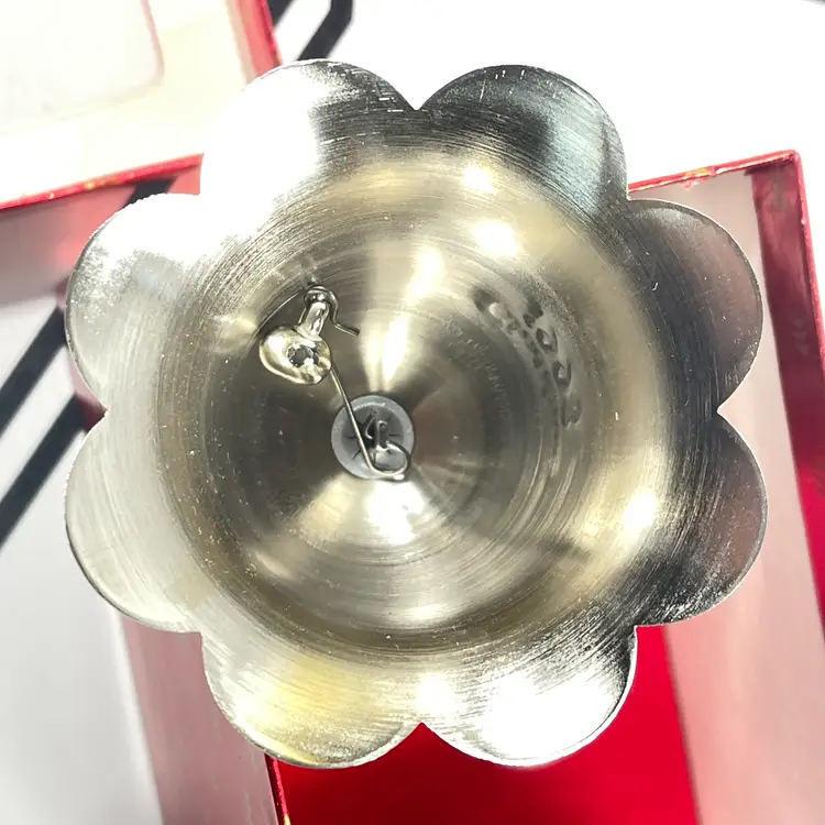 Vtg 1998 Christmas Wallace Silversmiths Pewter Bell Ornament Figurine 5"