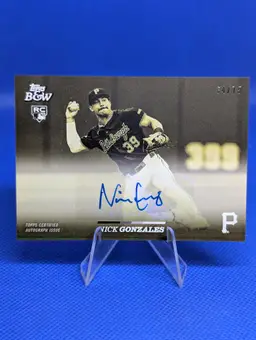 2024 Topps B&W Nick Gonzales RC Autograph - Pittsburgh Pirates /75
