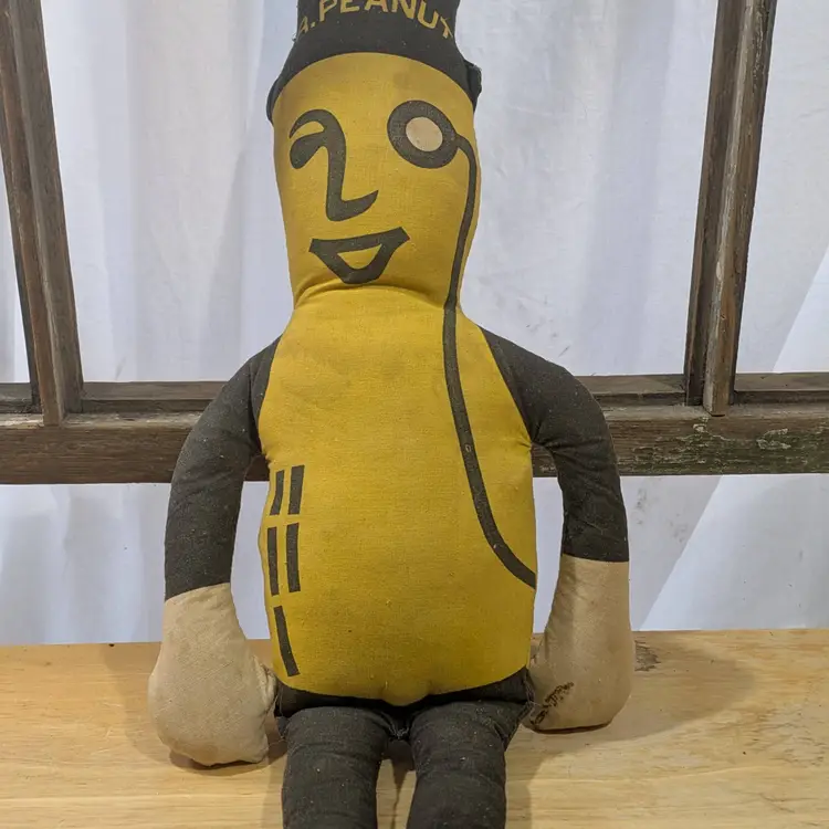 VTG Mr. Peanut 20" plush doll - double sided RARE