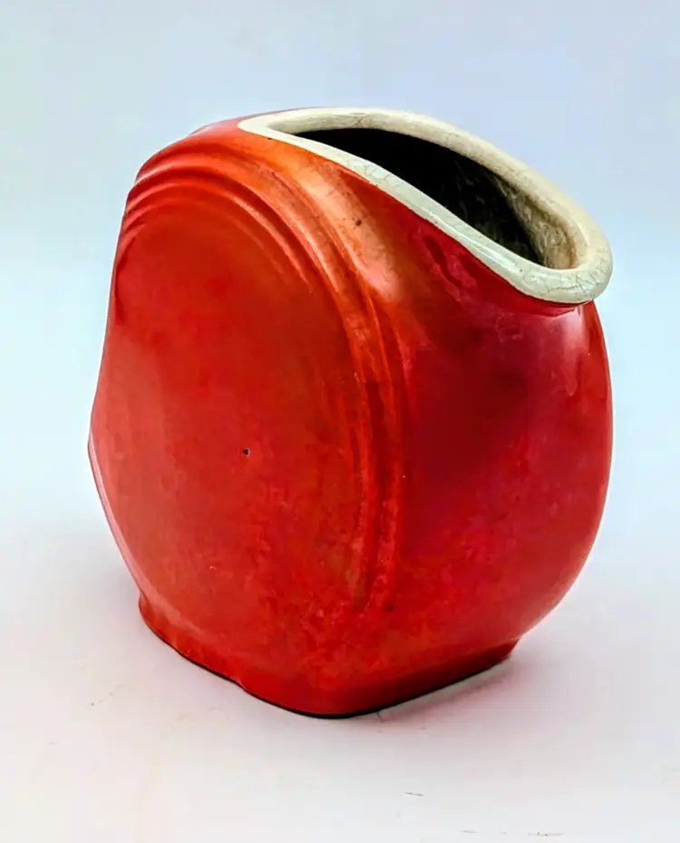 Vintage Cameron Sevilla Mini Disc Pitcher Red Creamer Art Deco 1930s USA