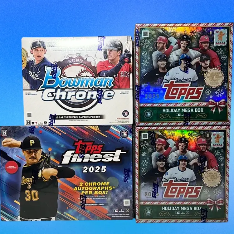 2025 Topps Finest/Bowman Chrome Hobby/Holiday Mega Baseball 4 Box Mixer Live Team Rip #1 MBB1668 (stacked shipping)