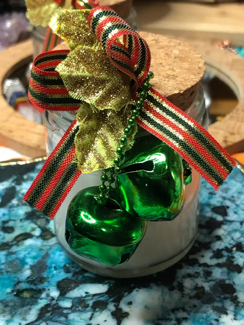 Jingle Bell 🕯️Handmade Jar Candle Cork Top