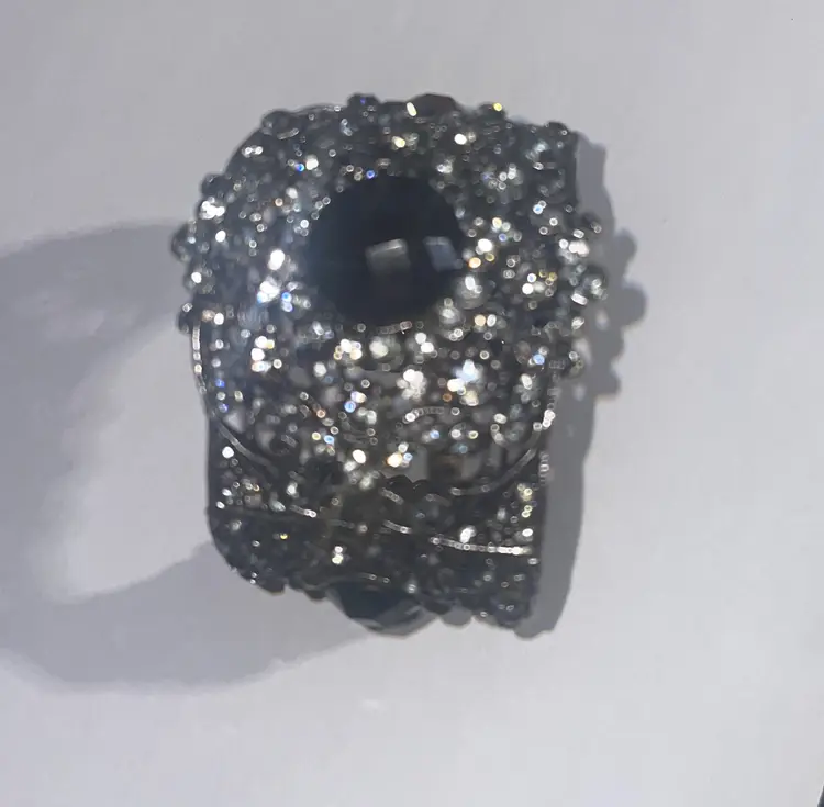 Vintage metal bracelet with stones, Victorian style