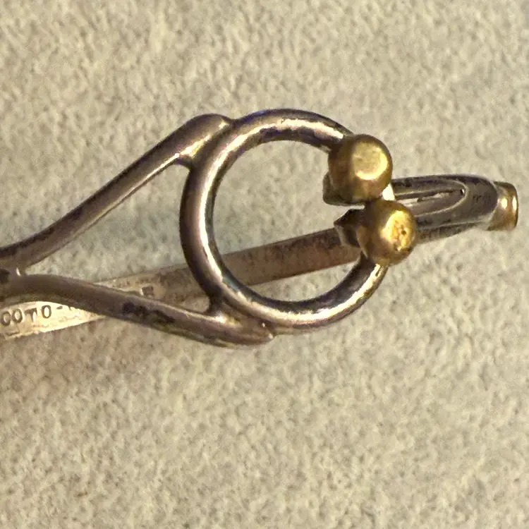 Taxco 925 Sterling Silver And Brass Bangle 6”