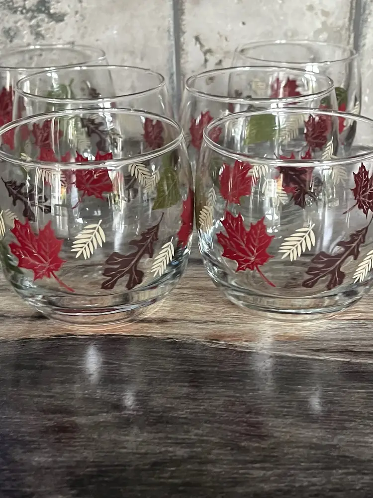 Autumn Leaf Glasses Set of 6
