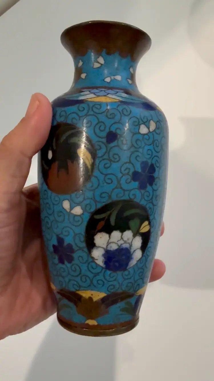 Cloisonné Vase 6”