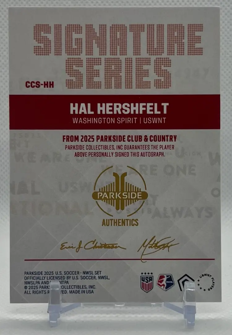 2025 Parkside Club & Country Hal Hershfelt #CCS-HH Signature Series AUTO