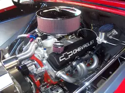 Chevy V8 Engine Wall Art Print | Classic Chevrolet Muscle Car Engine Decor