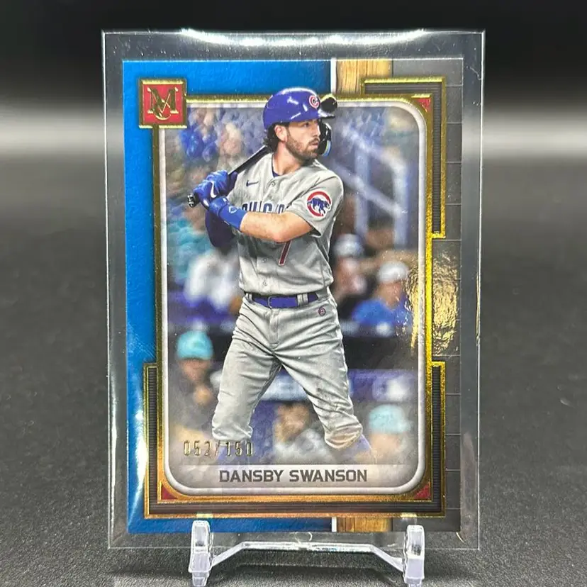 Dansby Swanson 2023 Topps Museum Blue /150 Chicago Cubs