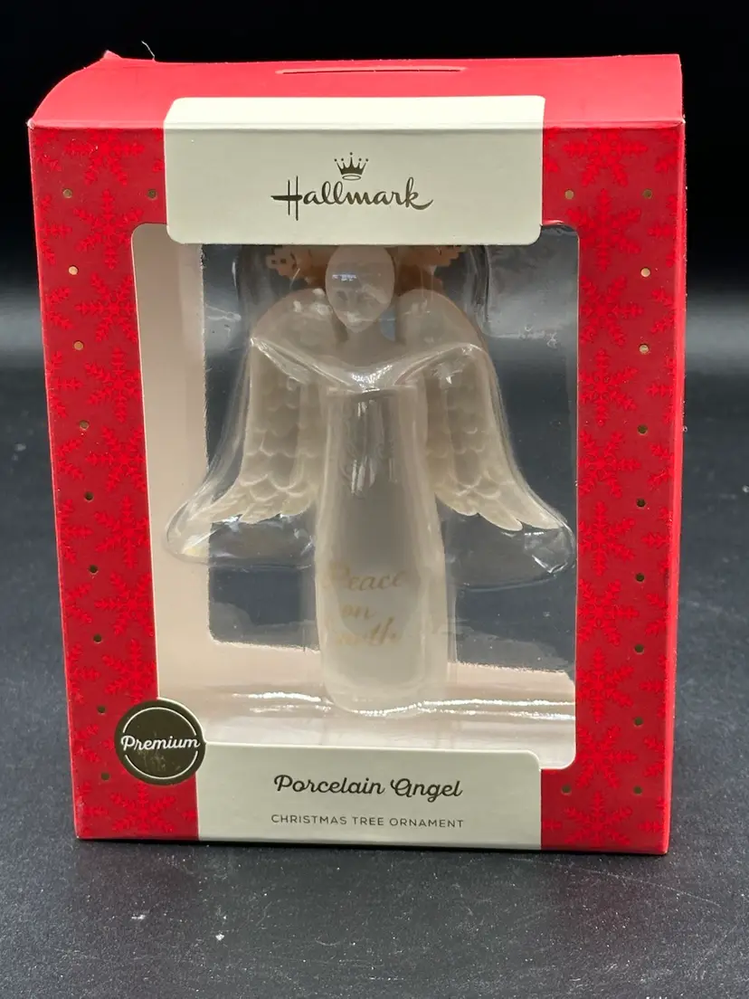 Hallmark Ornament Premium Porcelain Angel Peace On Earth New