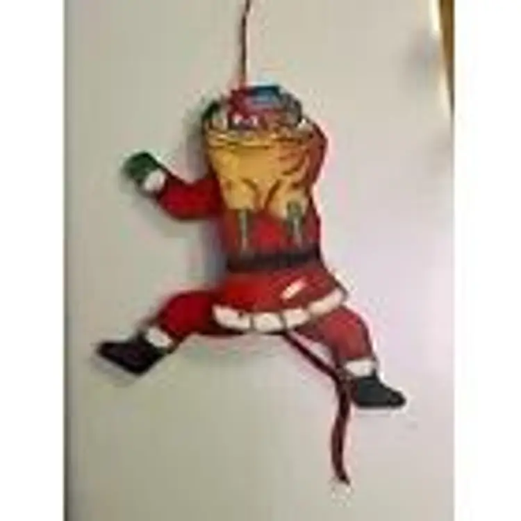 Christmas Santa Pull String Puppet Ornament Jumping Toy