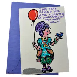 Made By Me, Hand Painted Greeting Card, That Friend