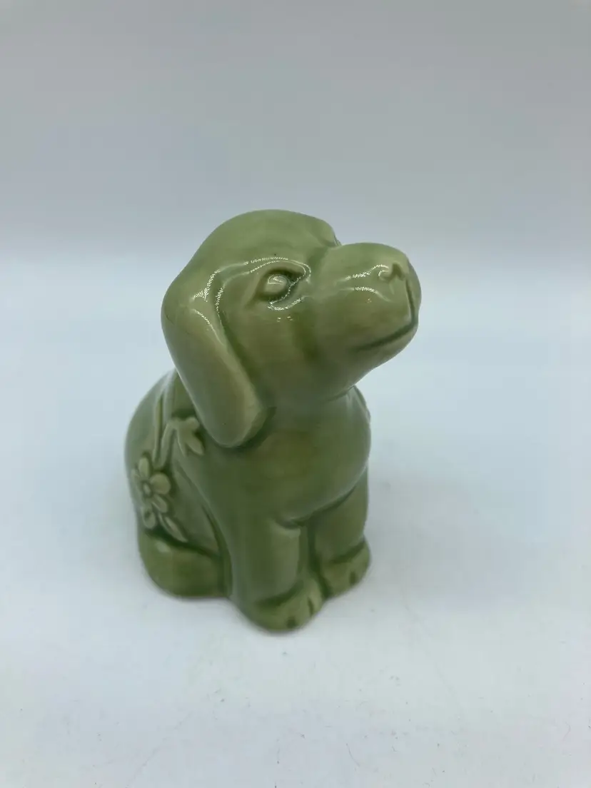 Cute Dog Ceramic Toilet Bolt Cover Universal Toilet Bolt Caps - Or Just a Cute Green Dog