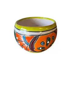 Item # 417 Talavera Round Pot/Bule Medium size mini