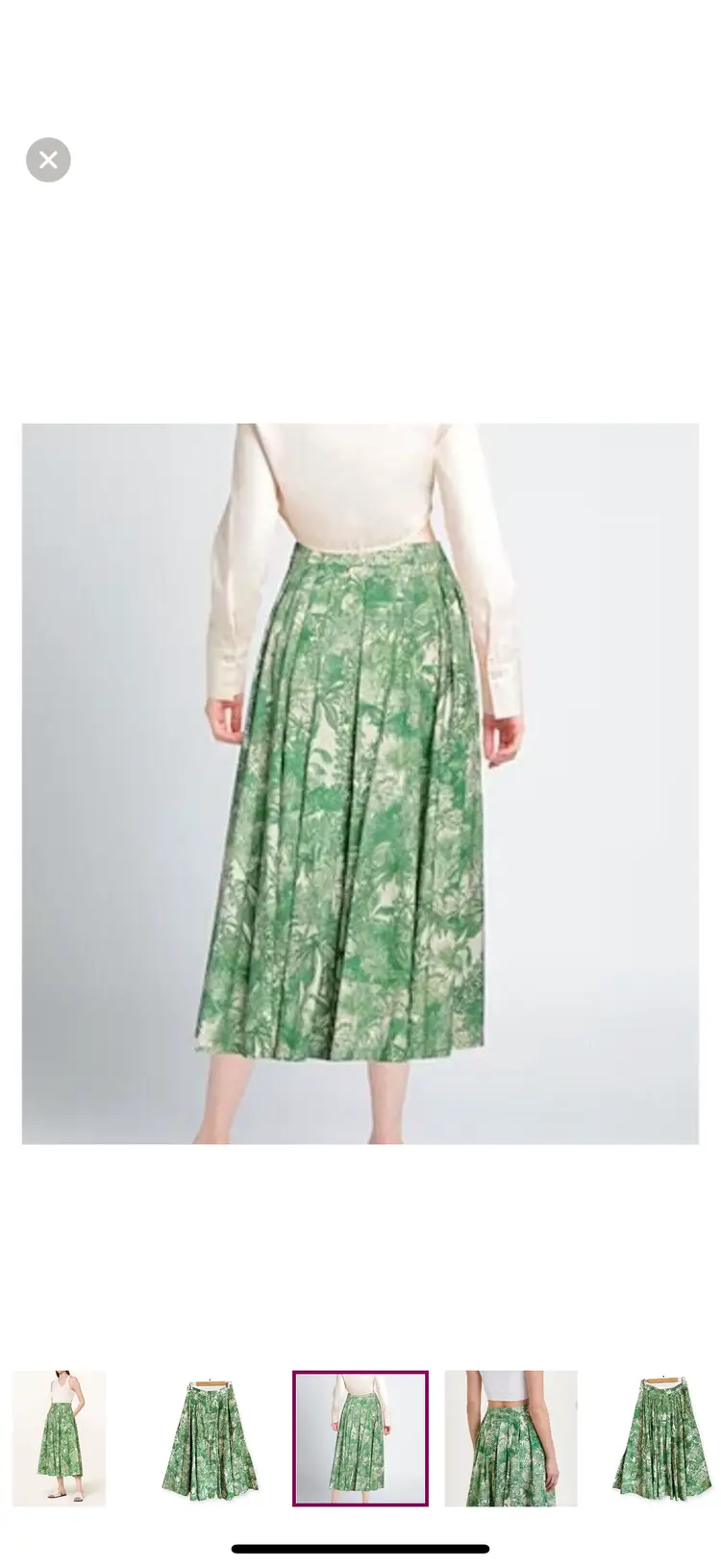 MAX MARA STUDIO Palla Tropical Print Button Down Midi Skirt Size 10 NEW