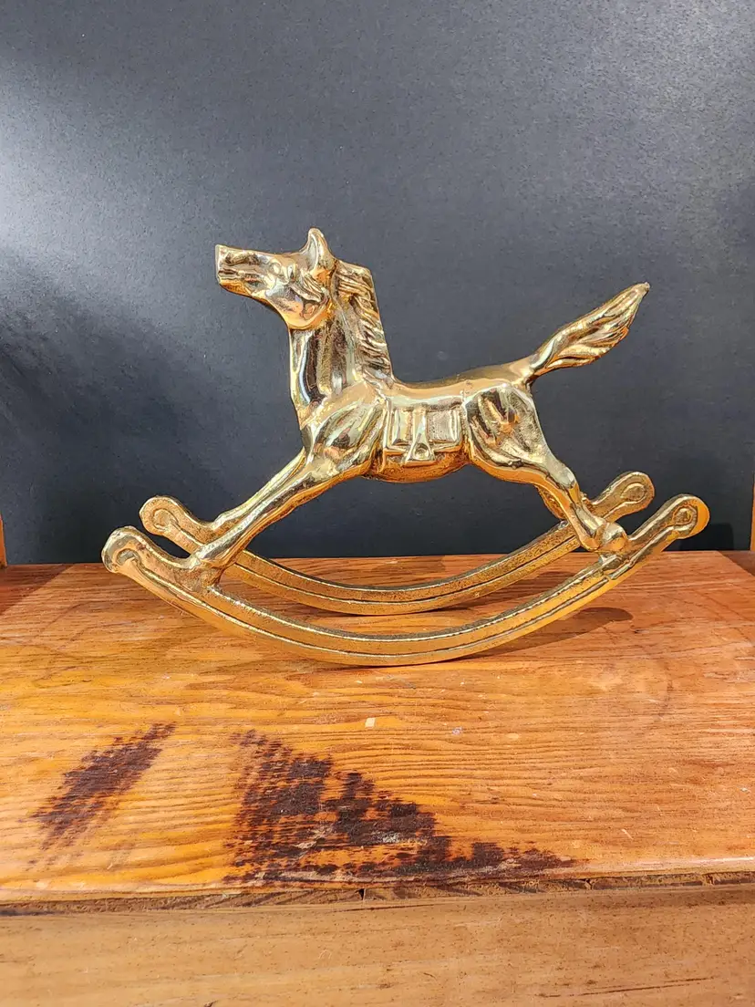 Solid Brass Rocking Horse